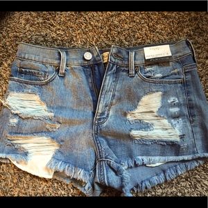 High rise short Jean shorts